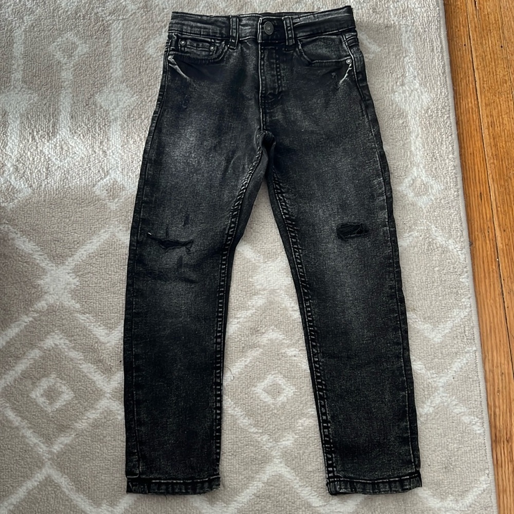 Boys Zara black jeans size 7.